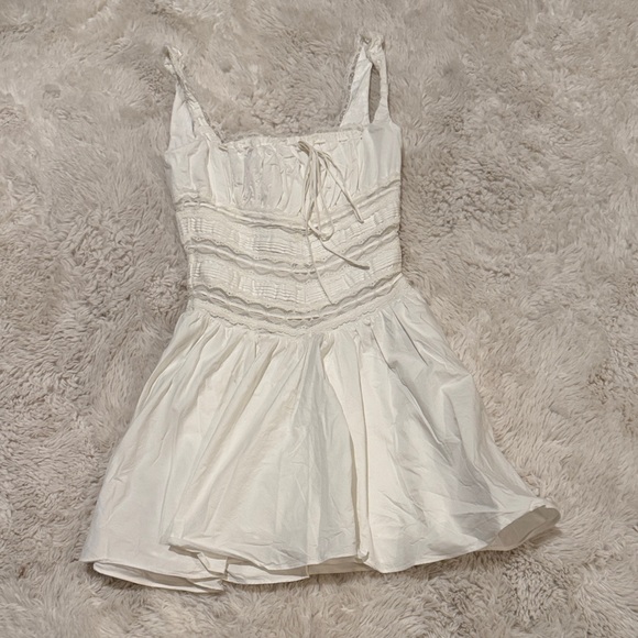 House of CB White Lace-Trim Mini Dress Tiffani mini dress xs - Picture 10 of 13